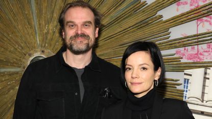David Harbour and Lily Allen attend as Anna Wintour hosts Special Screening of "Living" at Crosby Hotel on December 05, 2022 in New York City. 