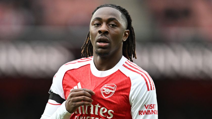 Eberechi Eze of Arsenal looks on during the Premier League match between Arsenal and West Ham United at Emirates Stadium on October 04, 2025 in London, England.