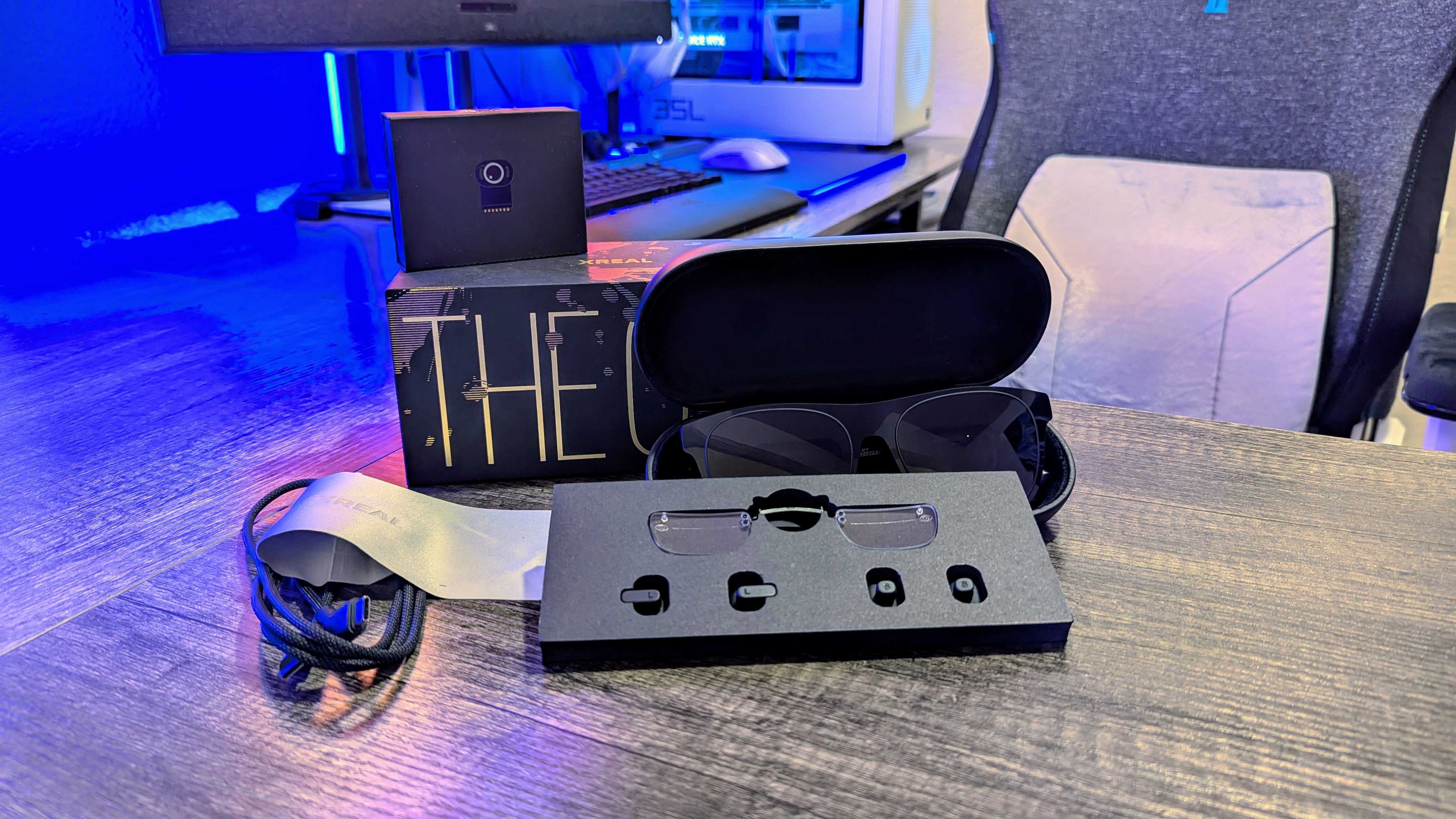 Image of the XREAL One Pro AR glasses.