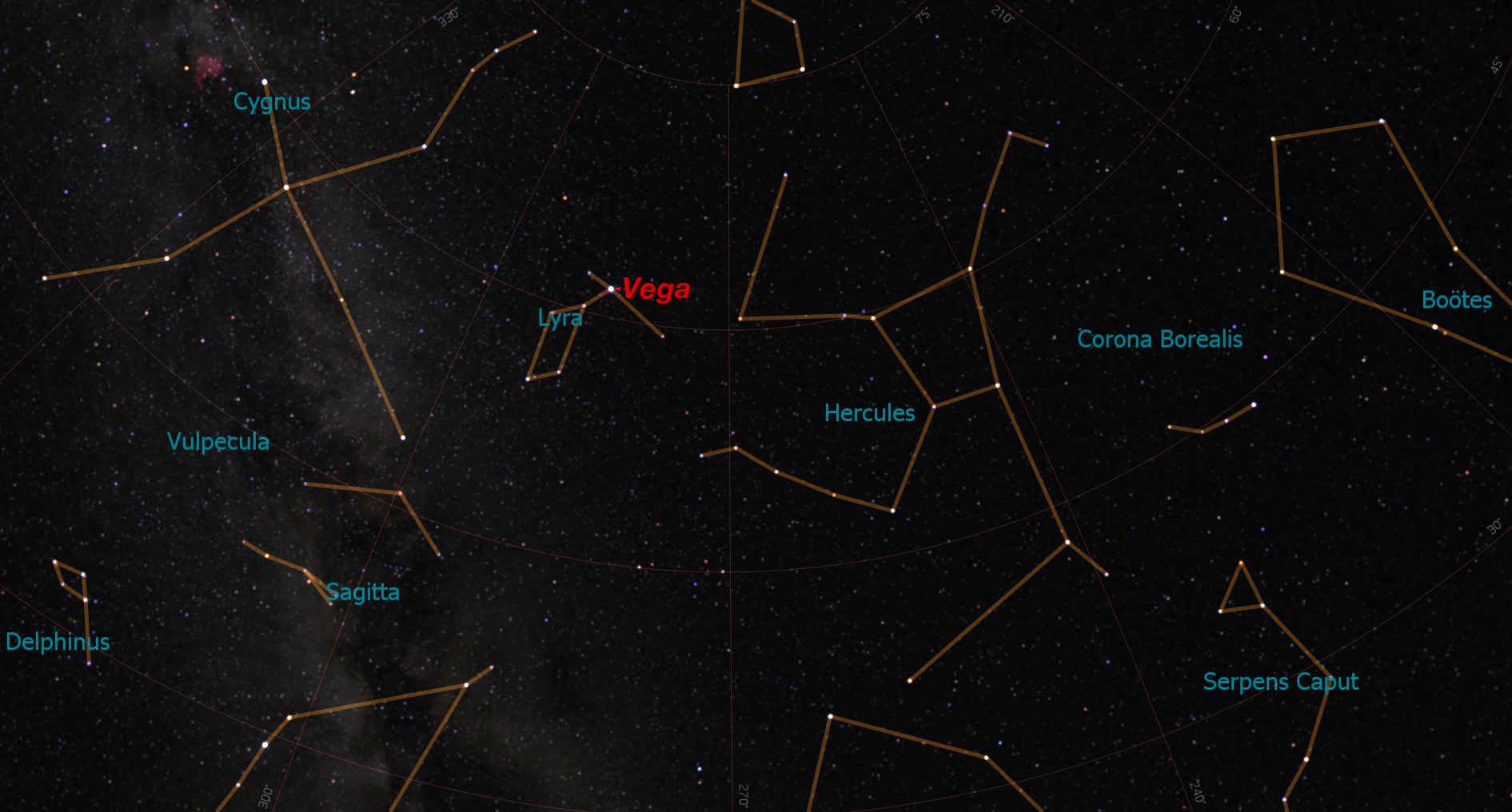 Vega&#039;s Location in Lyra