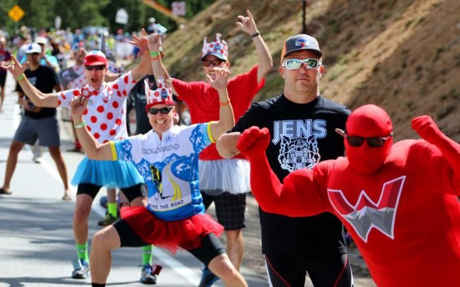 There was plenty of roadside support for the peloton today