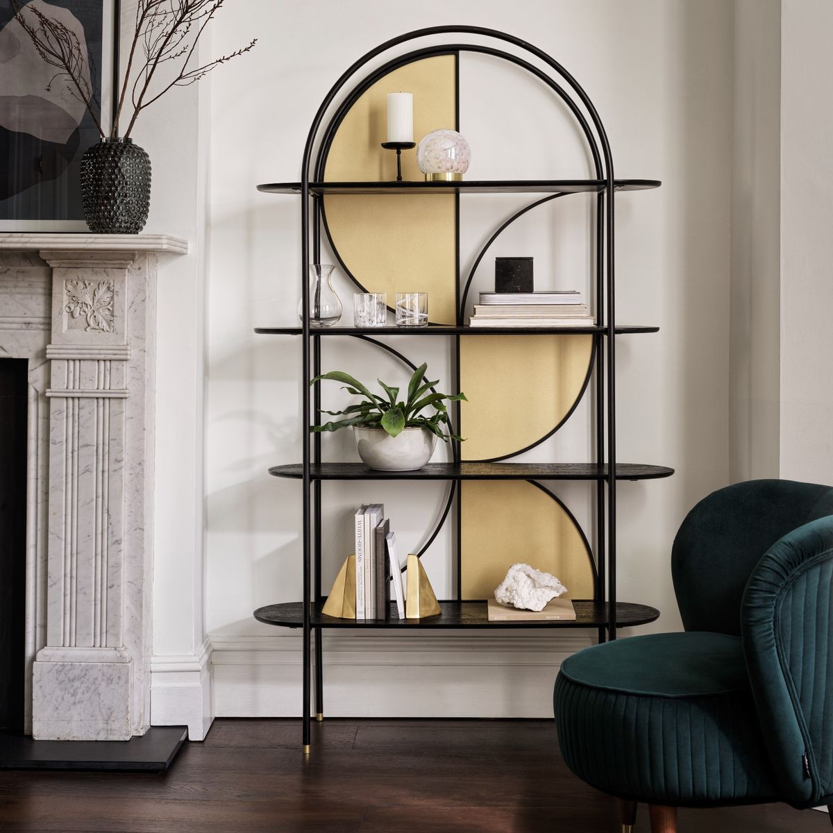  M&S just launched a special furniture collab – and we’re swooning over this bookshelf in all of its art deco glory 