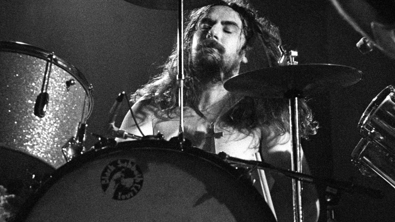 Bill Ward drumming for Black Sabbath in 1973