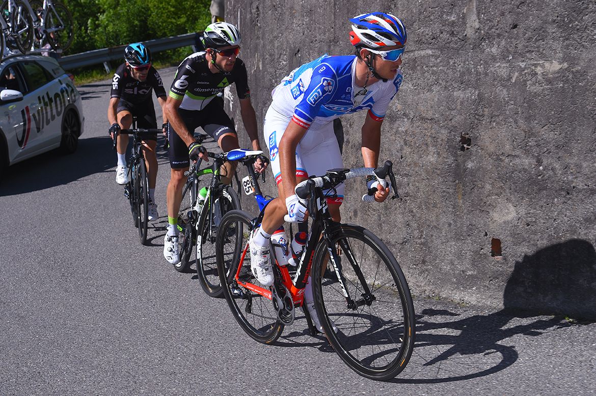 Rudy Molard (FDJ) leads the breakaway