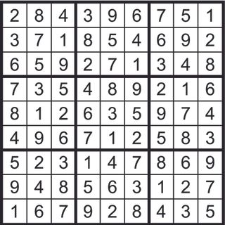 Sudoku solution