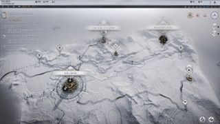 Frostpunk 2 screenshot featuring multiple settlements