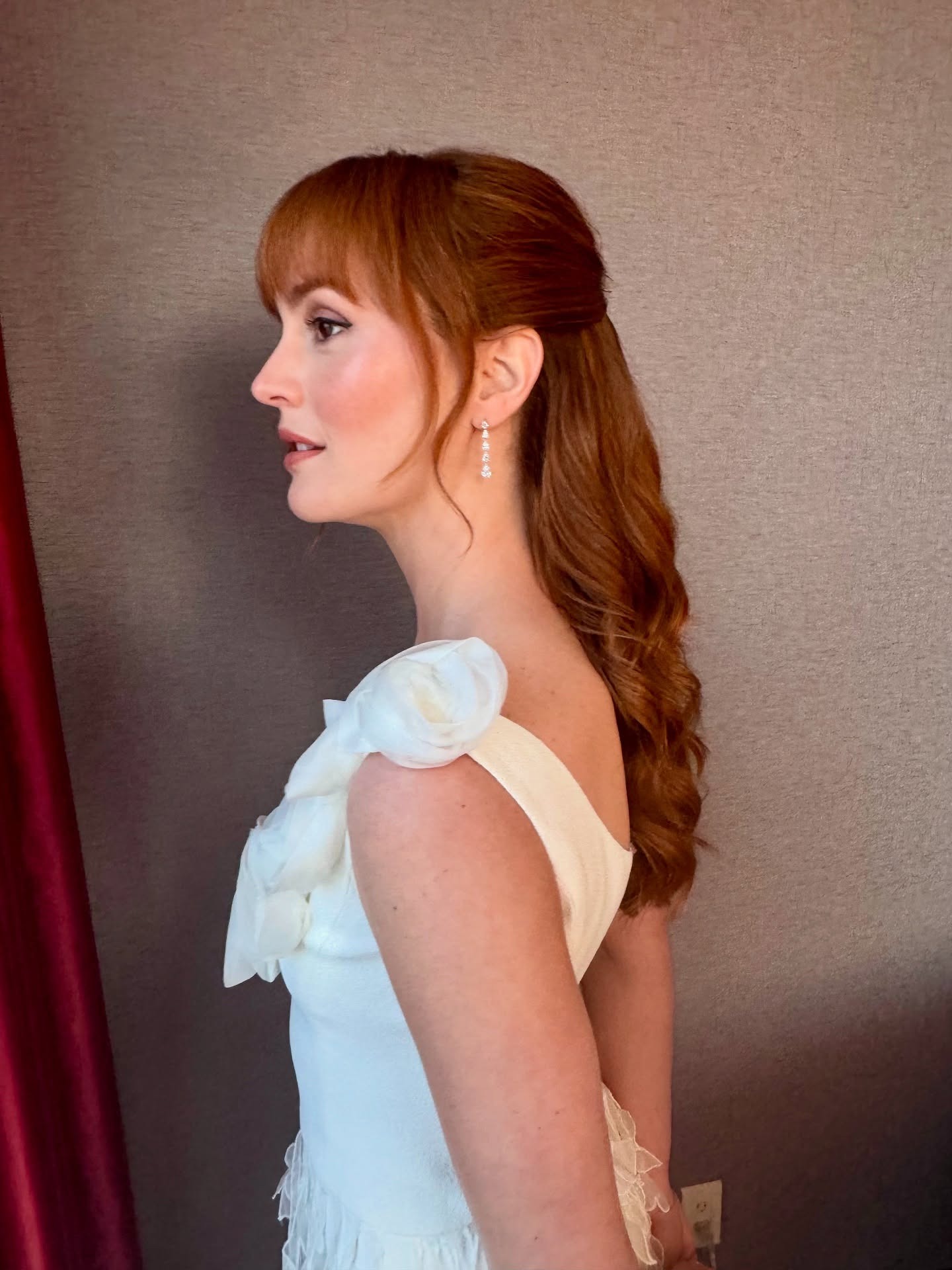 Leighton Meester's hair for The Buccaneers premiere in NYC