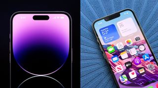 iPhone 14 Pro and iPhone 13 Pro display