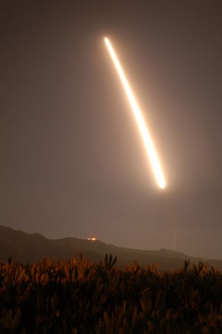 Secret NROL-66 spy satellite launches from California on Minotaur 1 rocket.
