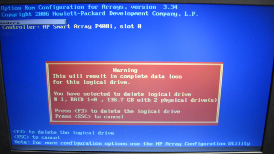 BIOS screen