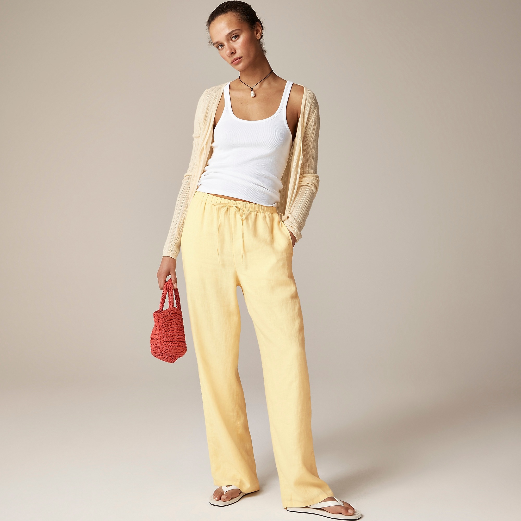 J.Crew, New Soleil Pant in Embroidered Linen