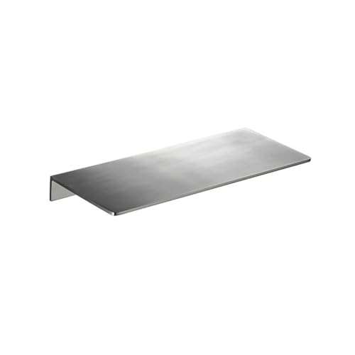 Wall Mounted Floating Shelves, Stainless Steel Brushed Look Wall Decor Disply Shelf, Storage Shelf for Bathroom Living Room Bedroom Kitchen Shower Caddy (40x13x3cm)