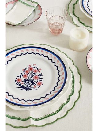 Jaipur Set of Two 27cm Porcelain Dinner Plates