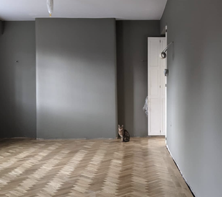 gray dining room