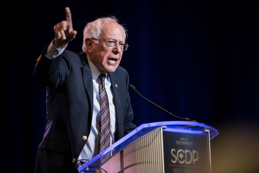 Sen. Bernie Sanders speaks in South Carolina