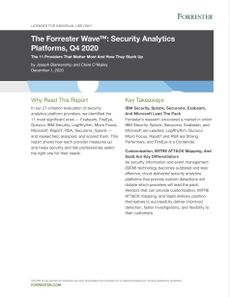 The Forrester Wave: Top security analytics platforms - whitepaper from IBM