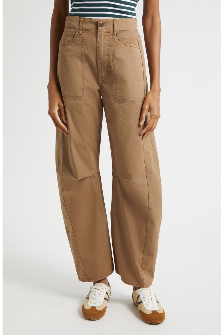 Sloan Barrel Leg Twill Pants