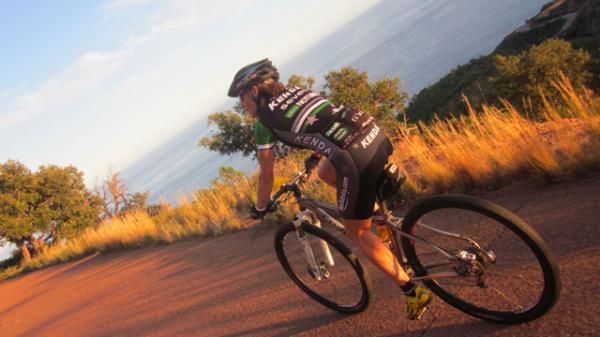 Mary McConneloug rides on the Cote d'Azur in October