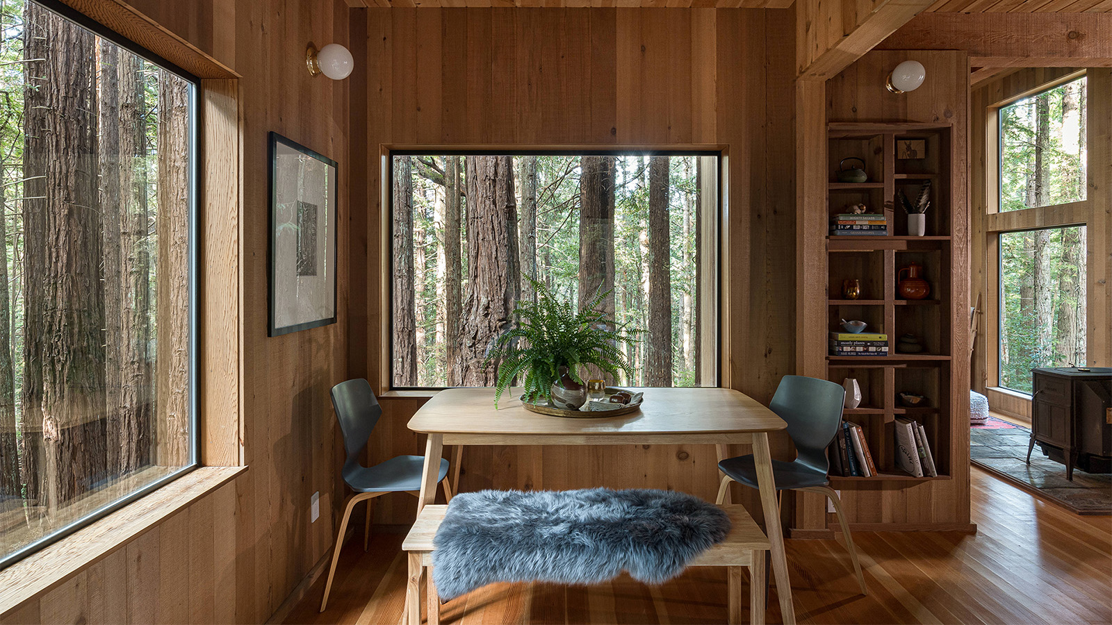 Inside Cedar + Skye cabin