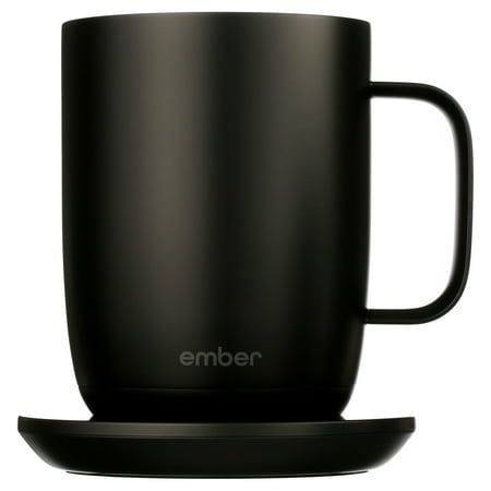 Ember Temperature Control Smart Mug 2, 14 Oz, Black, Up to 1.5-Hr Battery Life - App Controlled Heated Coffee/tea Mug - Improved Design