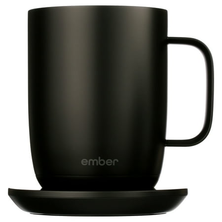 Ember Temperature Control Smart Mug 2, 14 Oz, Black, Up to 1.5-Hr Battery Life - App Controlled Heated Coffee/tea Mug - Improved Design