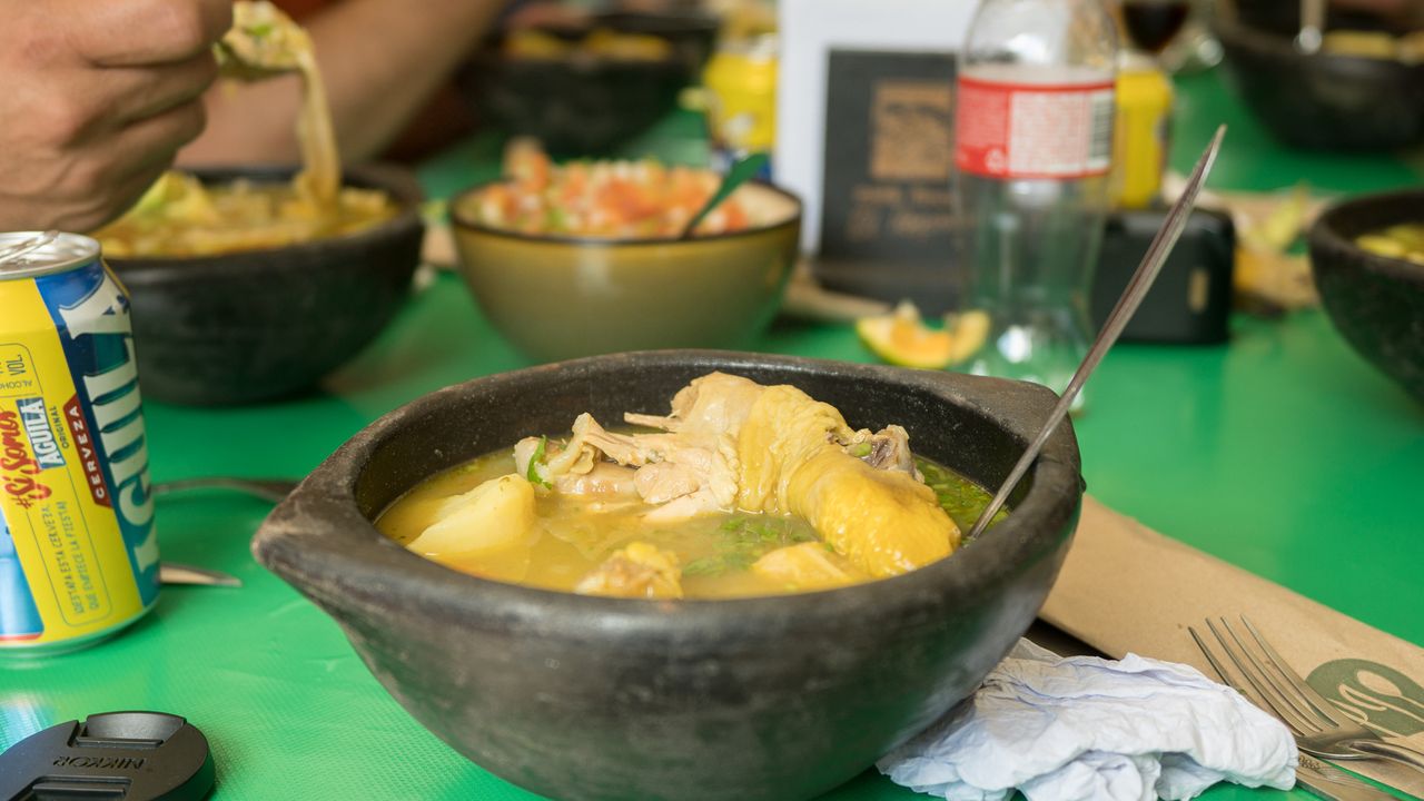 chicken stew for lunch at a coffee plantation