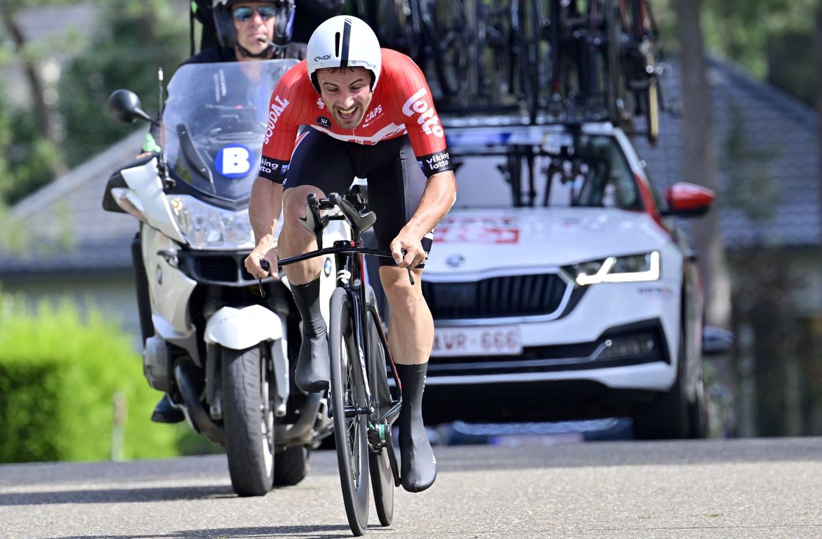 Baloise Belgium Tour 2022 91st Edition 3rd stage ScherpenheuvelZichem 118 km 17062022 Victor Campenaerts BEL Lotto Soudal photo Peter De VoechtPNSprintCyclingAgency2022