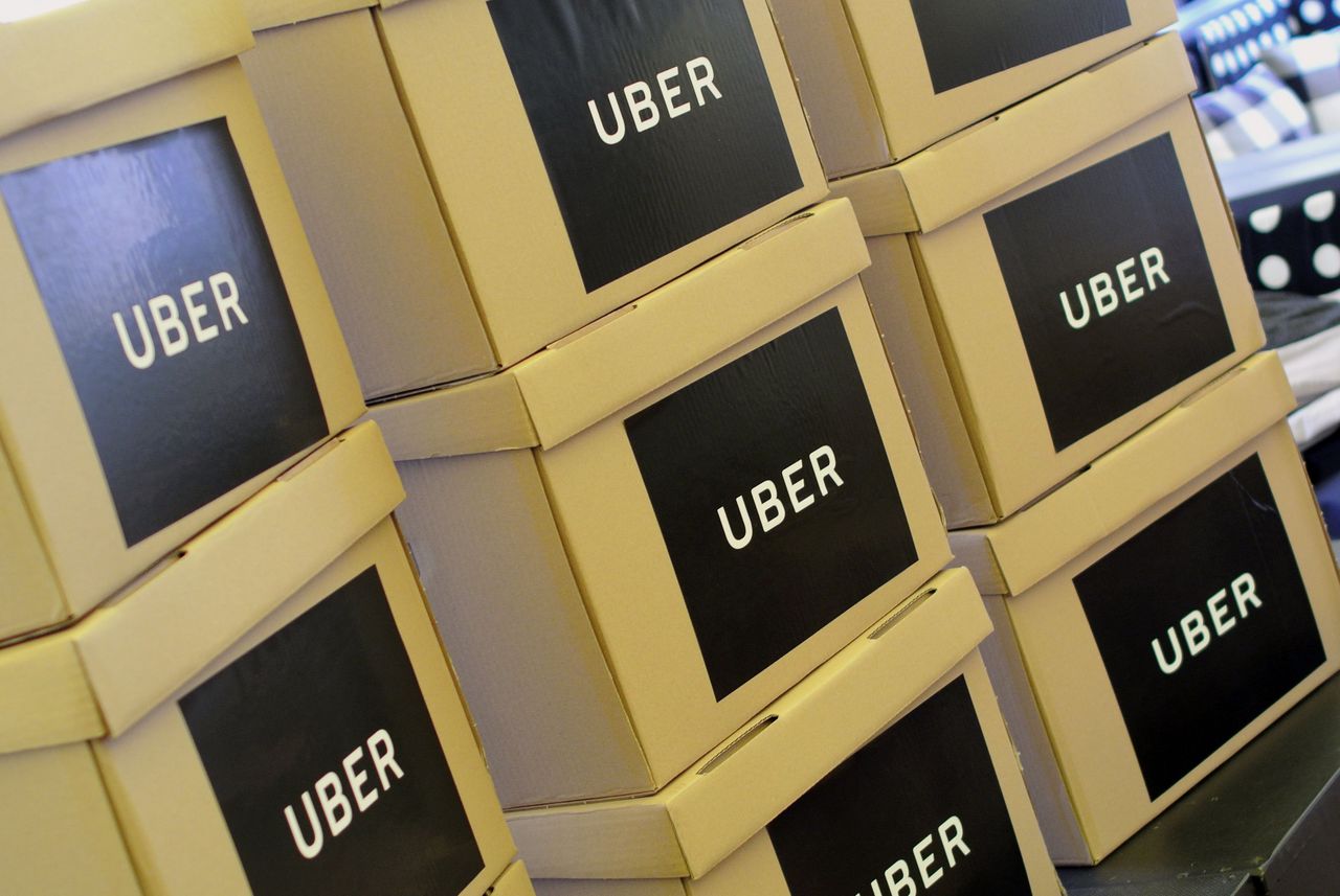 Boxes of Uber documents