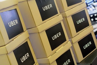 Boxes of Uber documents