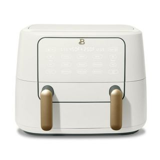 Beautiful 9 Qt Trizone Air Fryer, White Icing by Drew Barrymore