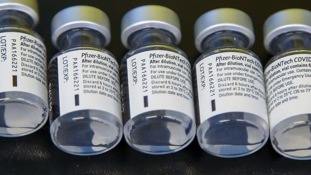 vials of the pfizer covid-19 vaccine