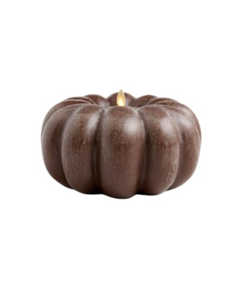 Flicker Flameless Brown Pumpkin Led Candle