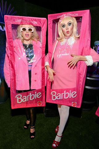 Rebel Wilson dressed as Barbie on Halloween