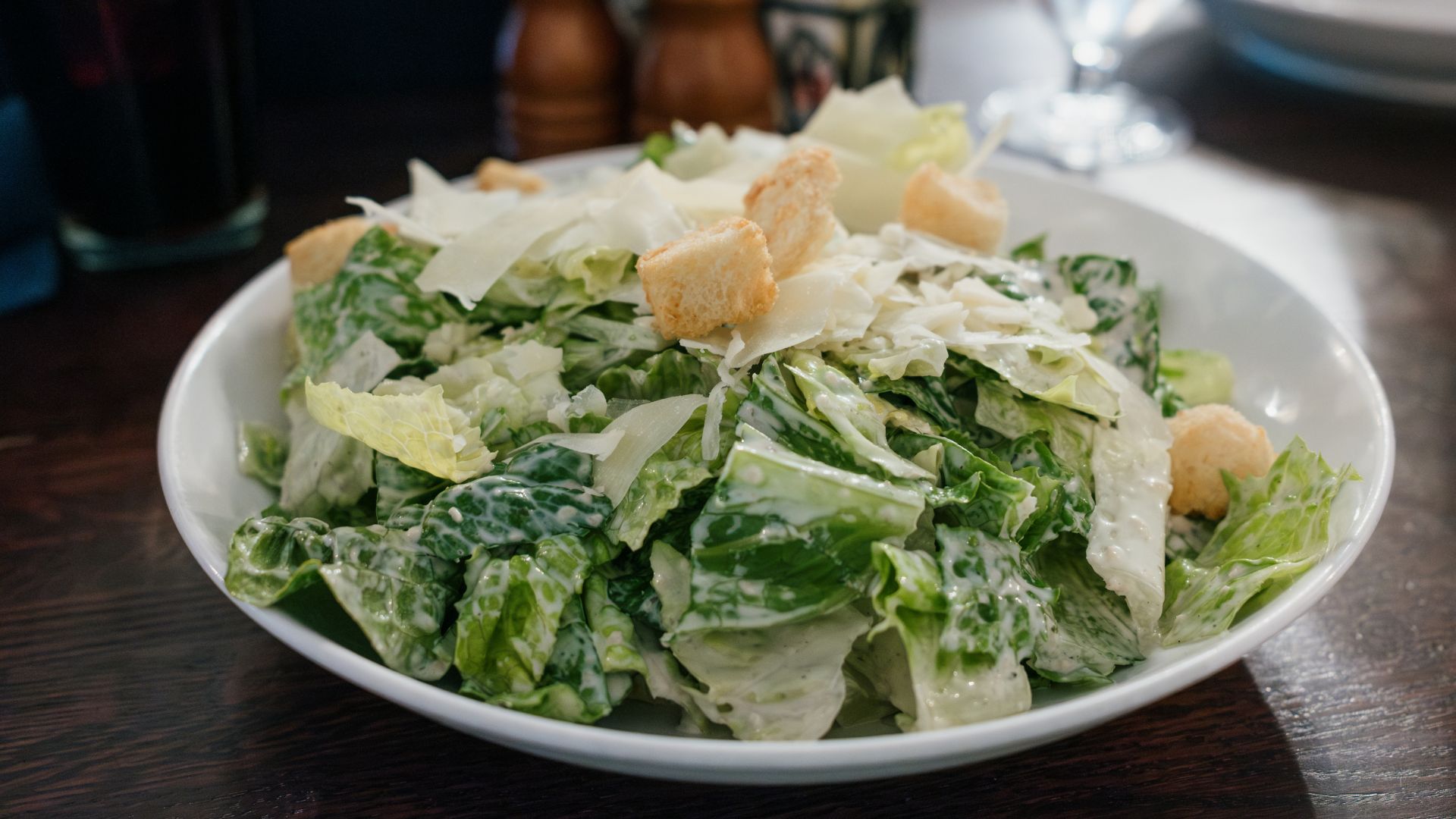 Caesar salad in bowl