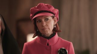 Elsbeth wearing pink at a crime scene in Season 3x07