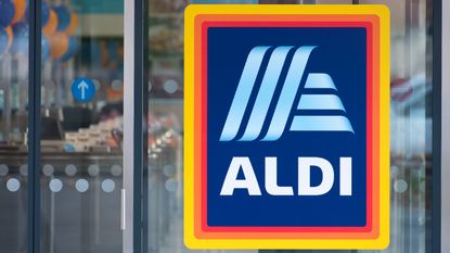An Aldi shop sign seen on August 30, 2018 in Cardiff, United Kingdom.