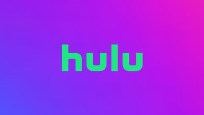 Hulu logo on purple pink background