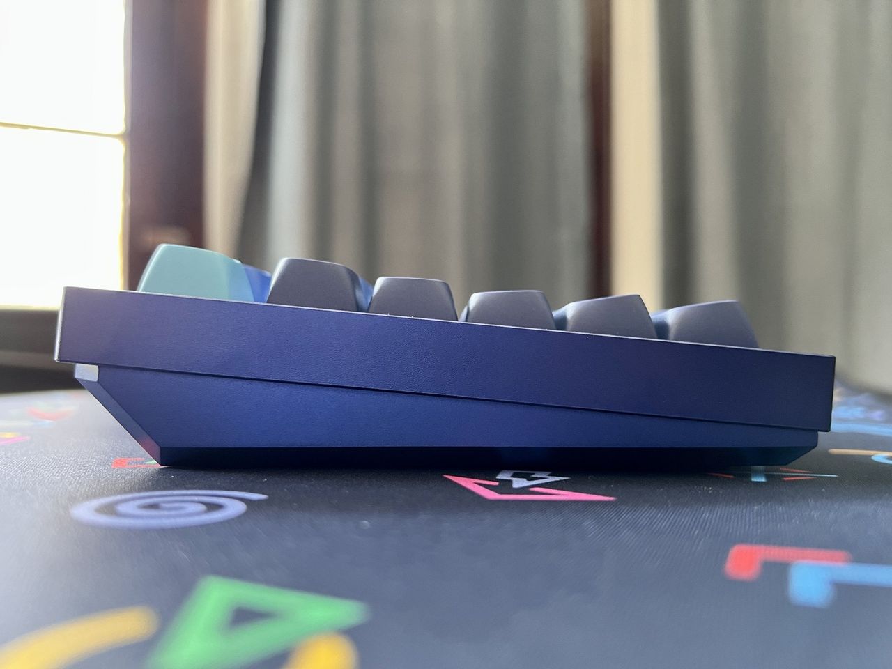 Keychron Q3 Navy Blue Side View