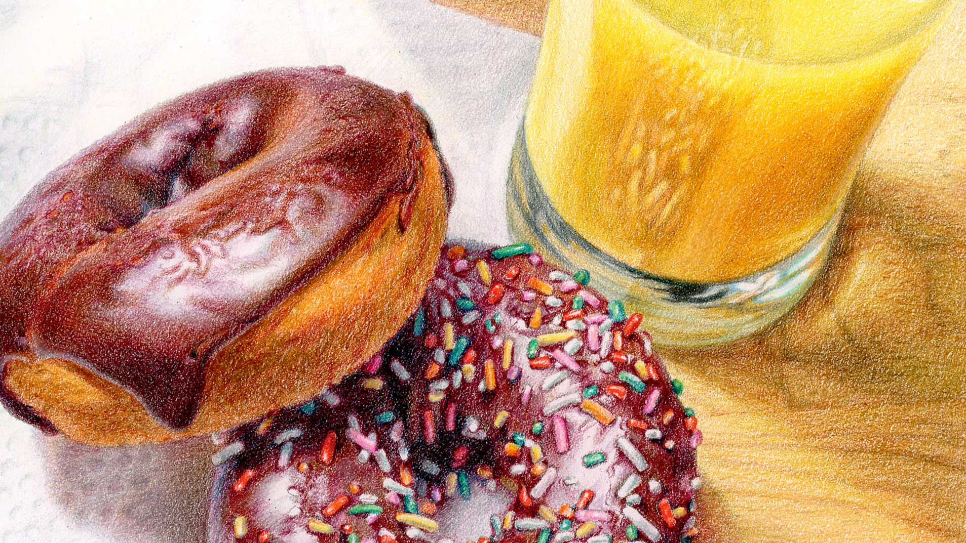 How to Draw a Doughnut with Colored Pencils