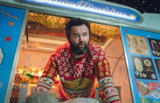 Your Christmas Or Mine? on Prime Video stars Daniel Mays as an ice cream seller in a splendid Christmas jumper.