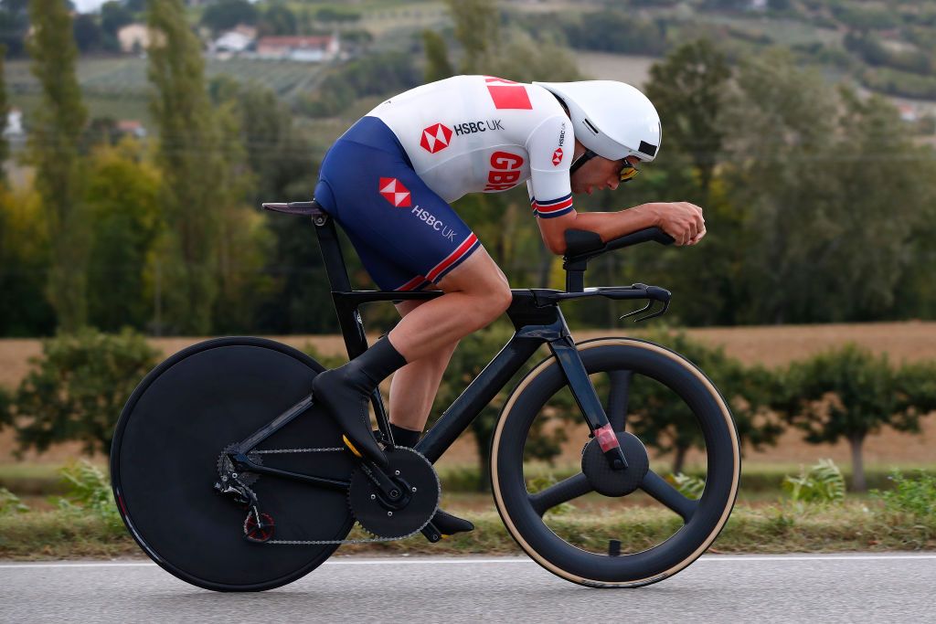 IMOLA ITALY SEPTEMBER 25 Alex Dowsett of The United Kingdom during the 93rd UCI Road World Championships 2020 Men Elite Individual Time Trial a 317km race from Imola to Imola Autodromo Enzo e Dino Ferrari ITT ImolaEr2020 Imola2020 on September 25 2020 in Imola Italy Photo by Bas CzerwinskiGetty Images