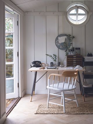 Desk in a craft room
