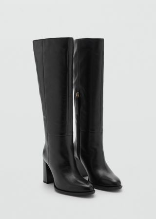 High Heel Leather Boot - Women | Mango United Kingdom