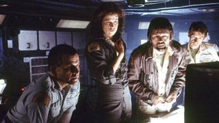 Ripley and the rest of her crew during the movie Alien.