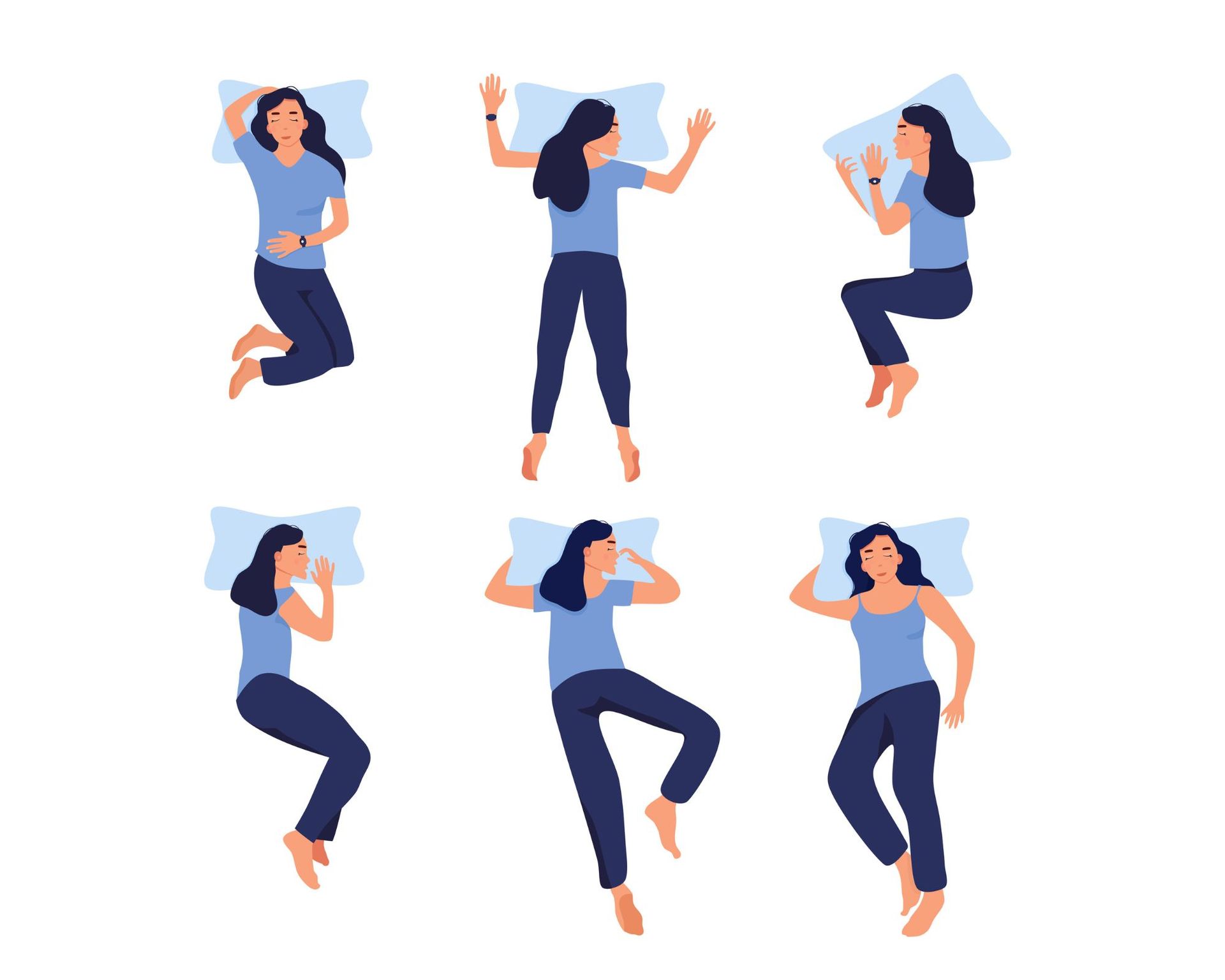 Ilustrasi posisi tidur