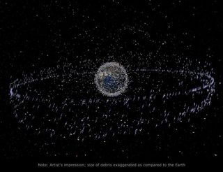 earth space around orbit satellites junk many debris there objects esa orbiting xcitefun geostationary cleanup ring satellite serious beyond mission