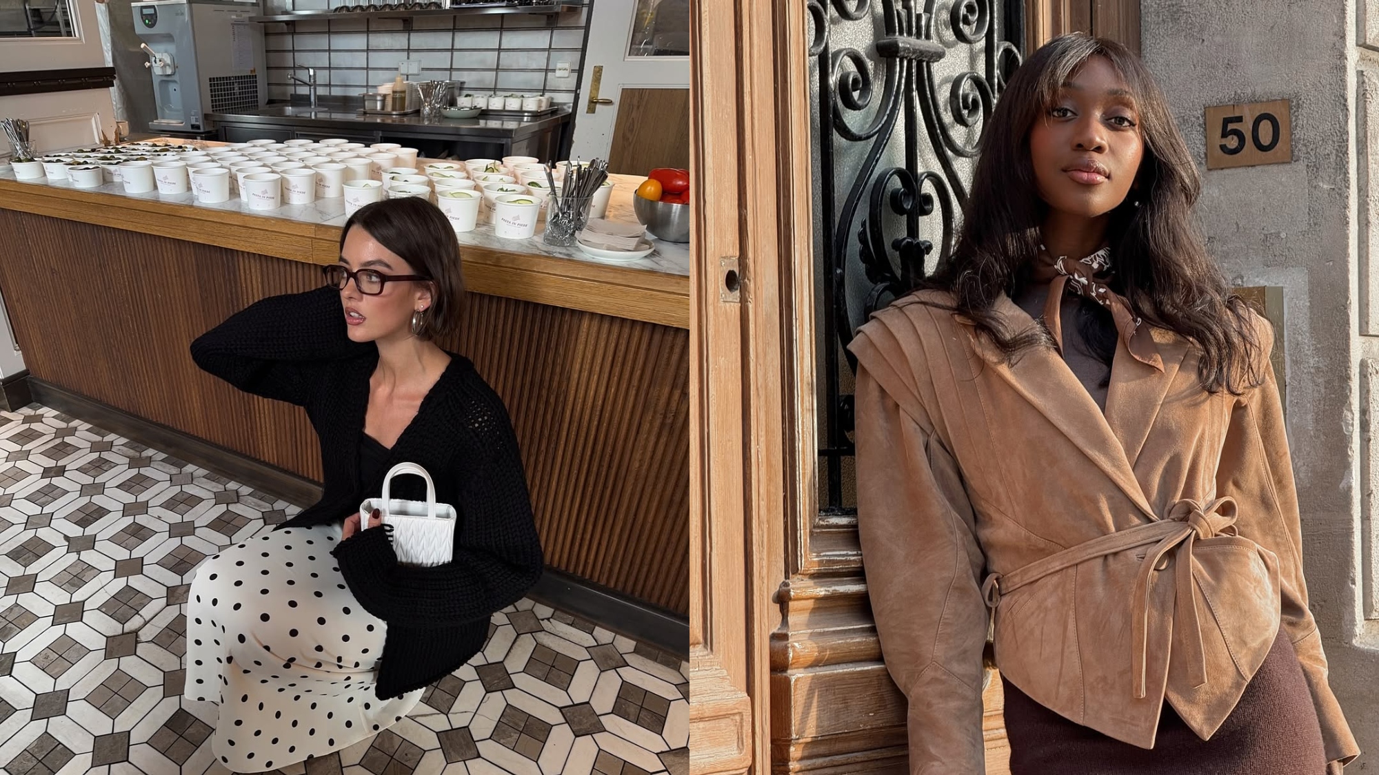 Collage of two influencers.