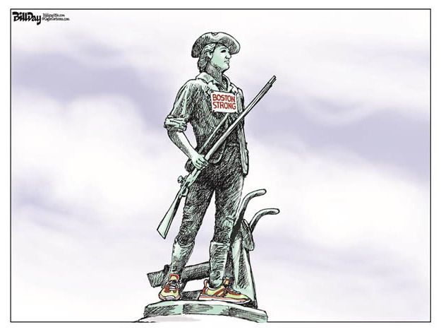 Editorial cartoon Boston Strong