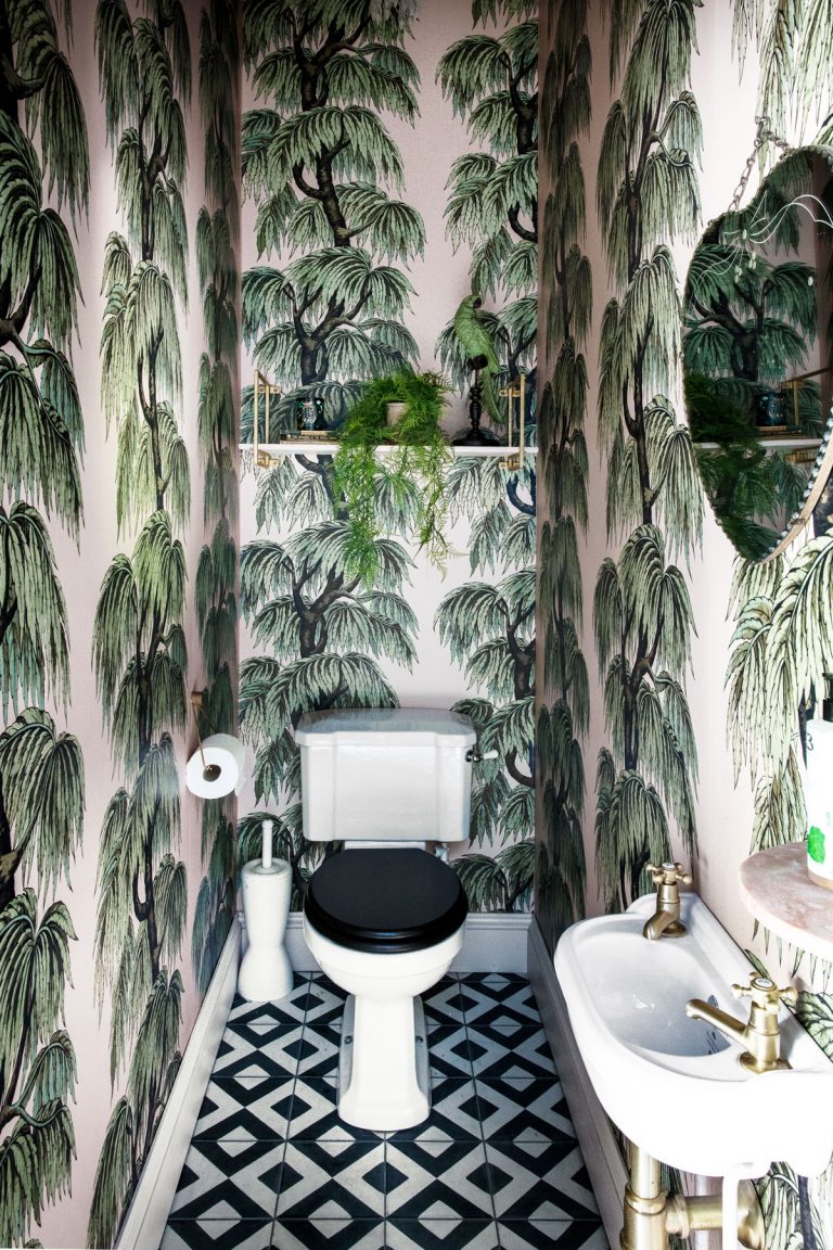 exotic tropical wallpaper for bathroom