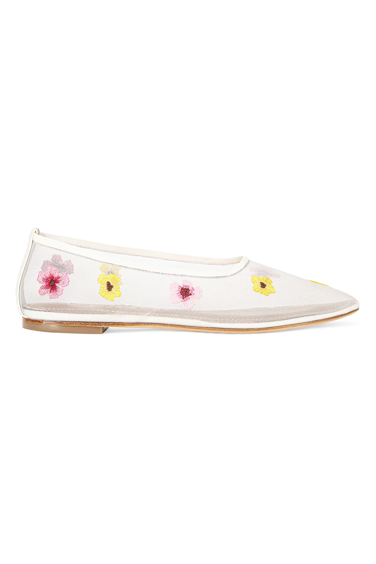 Staud Alba Floral Beaded Ballet Flats